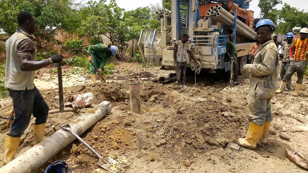 I thought we would drill two boreholes today....