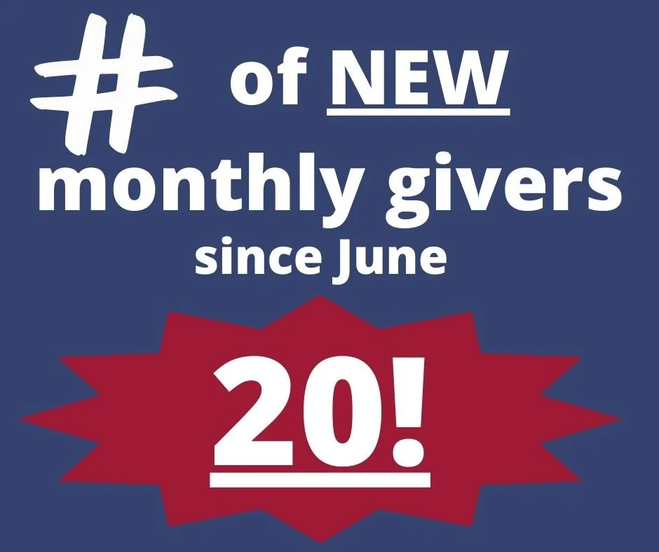  THANK YOU Cheryl for your NEW monthly gifts! 