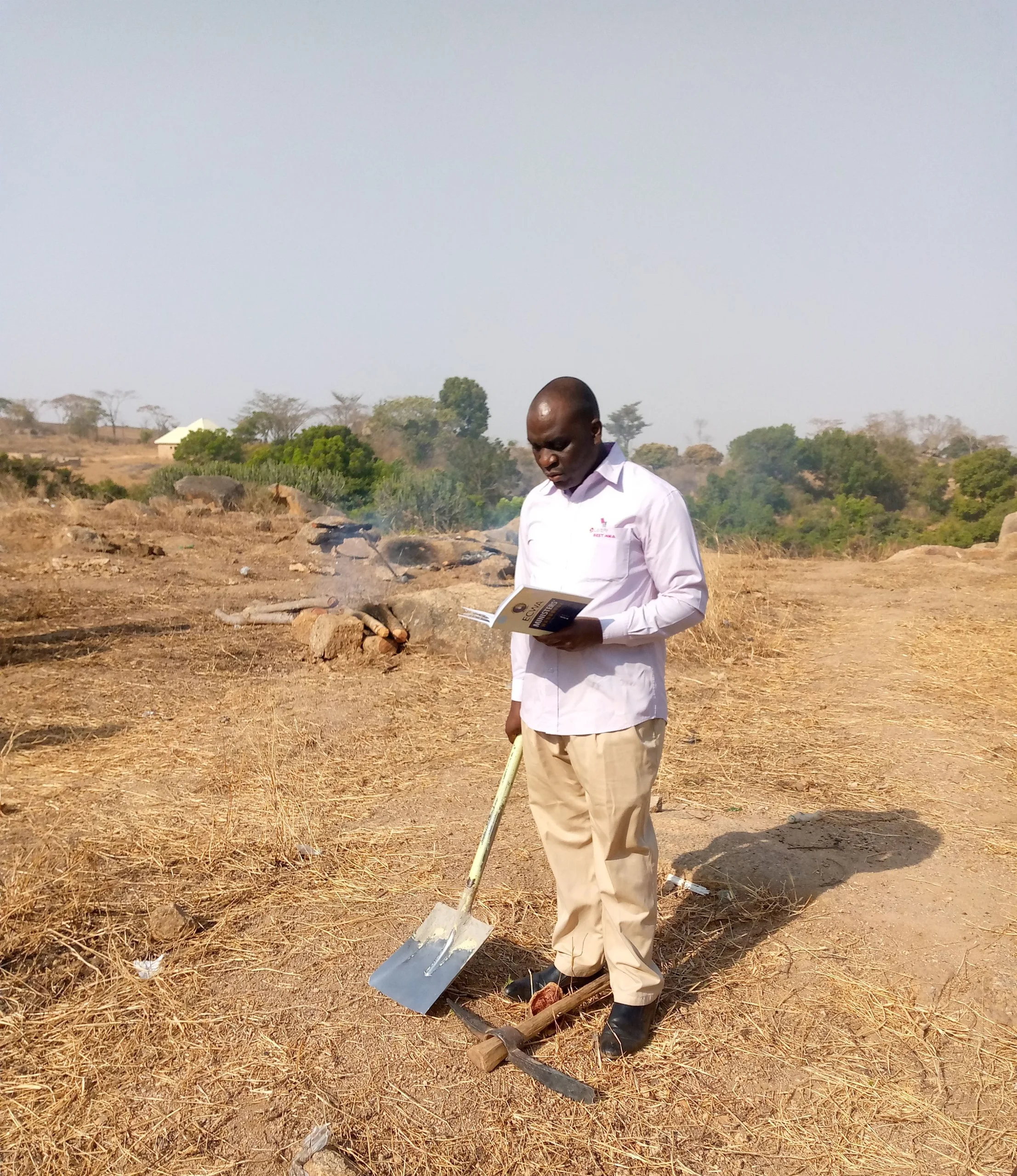  Reverend Timothy of the ECWA Church officiated the groundbreaking service, with Pastor Joel, many church members and the Furaka Village Head in attendance. It was a wonderful morning. 