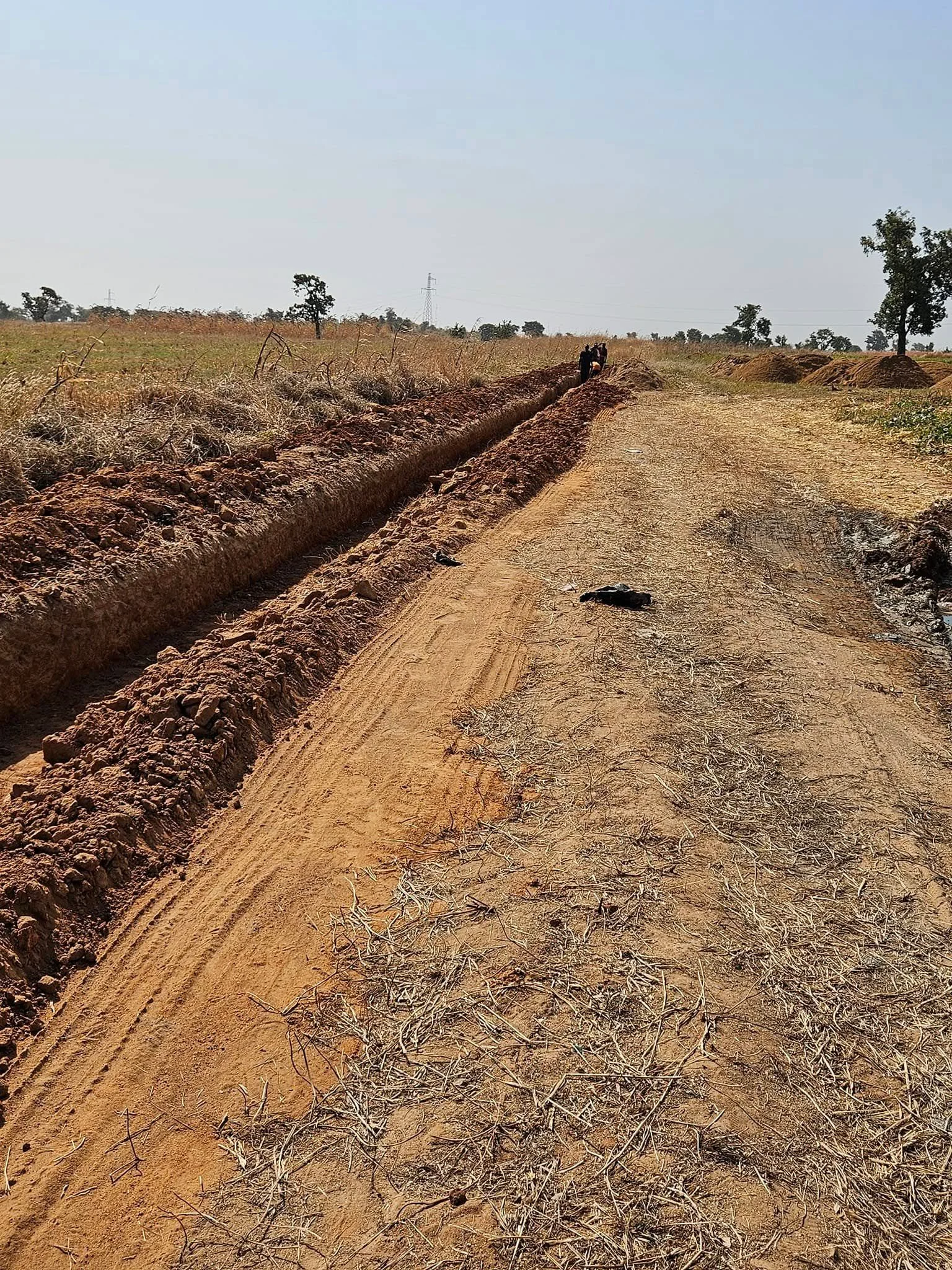  The looong perimeter fence! Still a long ways to go! The fence is costly, but very necessary to prevent encroachment. Also much needed for security! 
