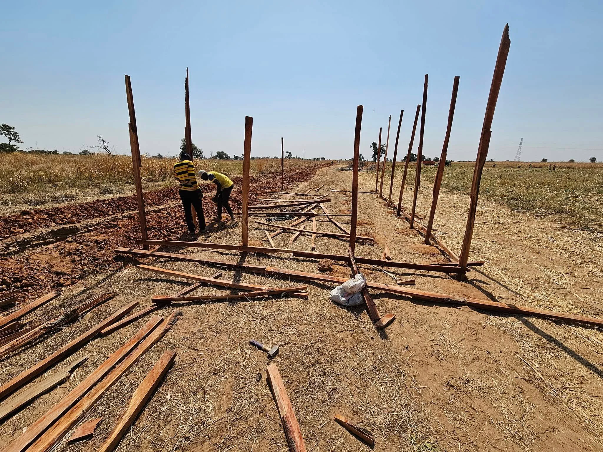  The first building will be what we call a 'bacha' - a storeroom for the cement and other building materials we keep on site. The bacha is taking shape! 