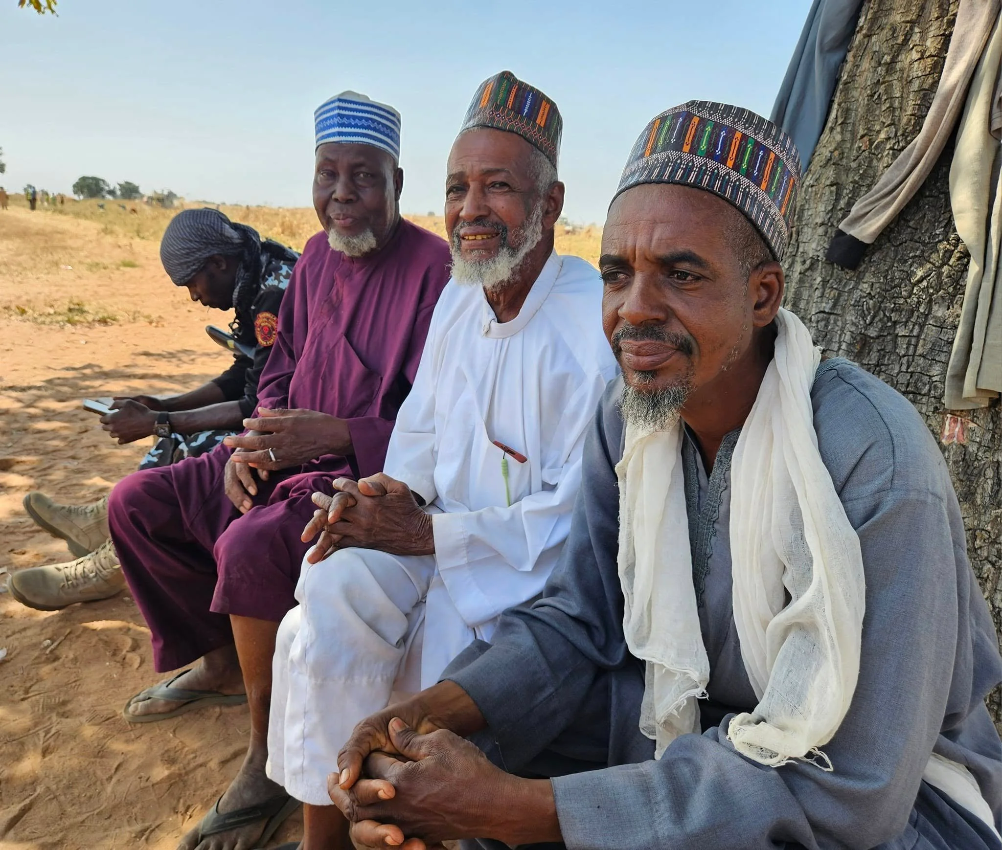  Sariki Bello, Kiri Bauchi and Sarki Ahijo, Fulani leaders on the reserve. We had a wonderful meeting, together with leaders and staff, about the school. 